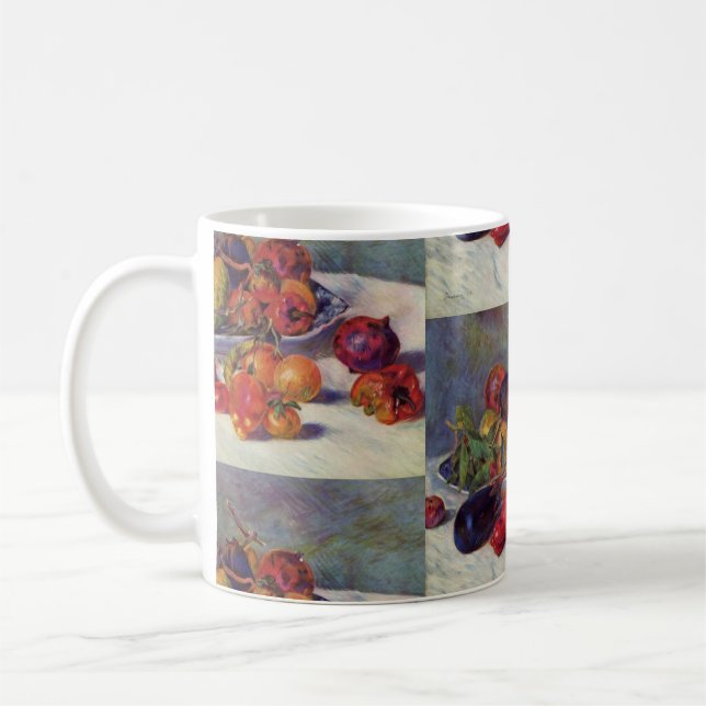 Pierre Auguste Renoir Fortfarande med Fruit Kaffemugg (Vänster)