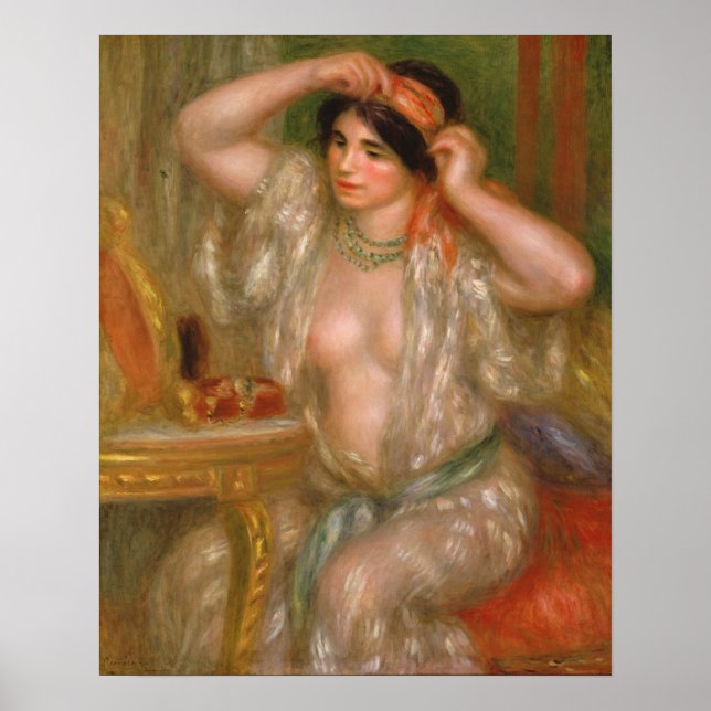 Pierre Auguste Renoir | Gabrielle vid Spegel Poster (Framsidan)