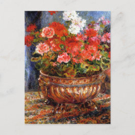 Pierre-Auguste Renoir Geraniums i kopparbäcken Vykort