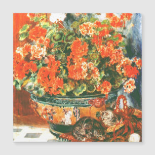 Pierre-Auguste Renoir Geraniums och Cats