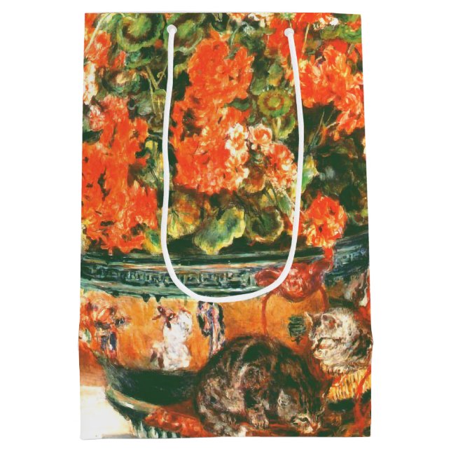 Pierre-Auguste Renoir Geraniums och Cats (Baksidan)