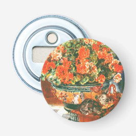 Pierre-Auguste Renoir Geraniums och Cats Flasköppnare