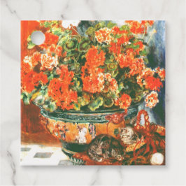 Pierre-Auguste Renoir Geraniums och Cats Gåvor Etiketter