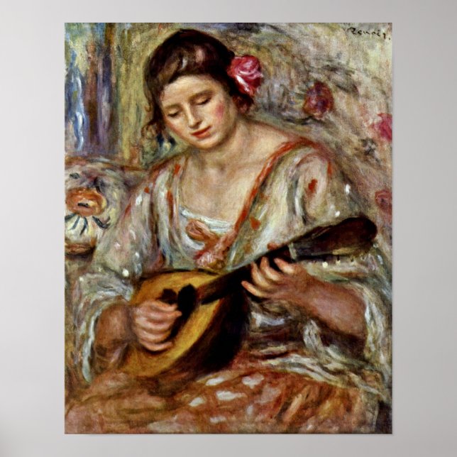 Pierre-Auguste Renoir - Girl with a Mandolin Poster (Framsidan)