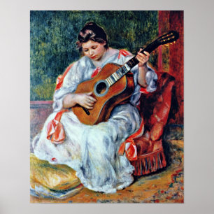 Pierre-Auguste Renoir - gitarrspelare Poster
