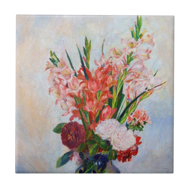 Pierre-Auguste Renoir - Gladioli Kakelplatta (Framsidan)