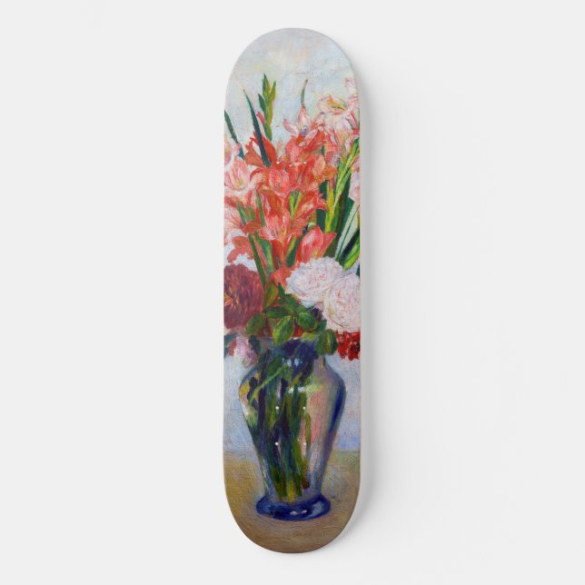 Pierre-Auguste Renoir - Gladioli Mini Skateboard Bräda 18,5 Cm (Framsida)