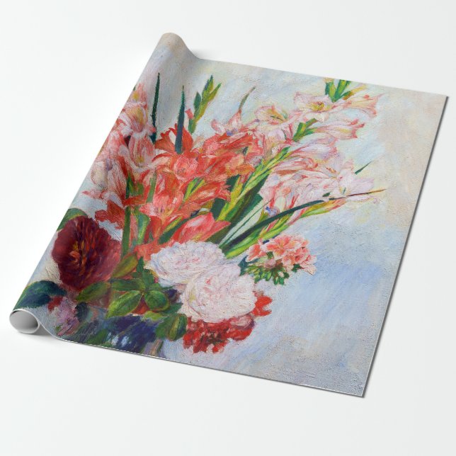 Pierre-Auguste Renoir - Gladioli Presentpapper (Utrullad)
