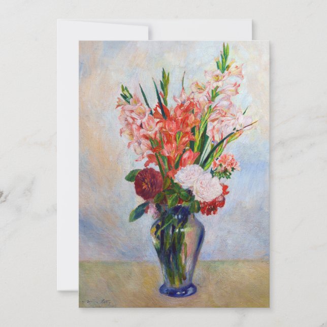 Pierre-Auguste Renoir - Gladioli Tack Kort (Framsida)