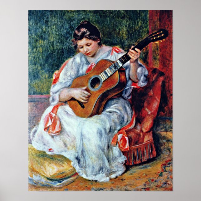 Pierre-Auguste Renoir - Guitar player Poster (Framsidan)