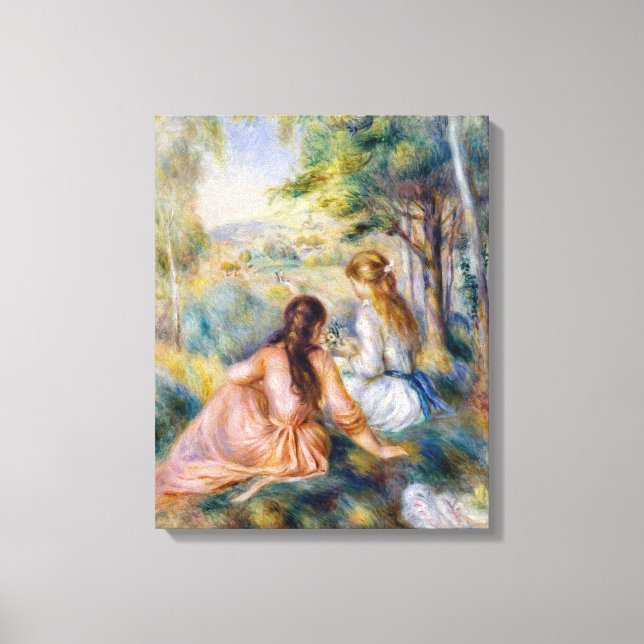 Pierre-Auguste Renoir - I ängen Canvastryck (Framsida)