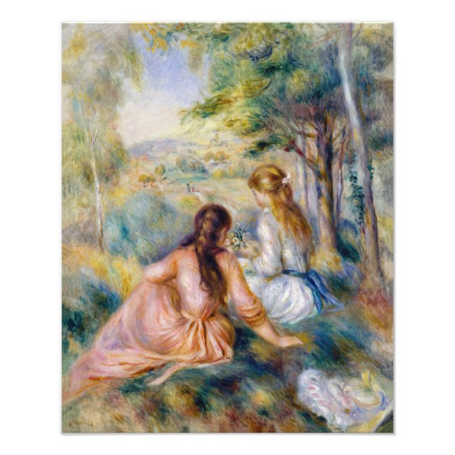 Pierre-Auguste Renoir - I ängen Fototryck (Framsidan)