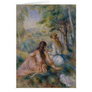 Pierre Auguste Renoir i ängen Hälsningskort