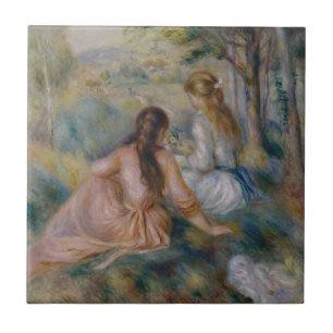 Pierre Auguste Renoir i ängen Kakelplatta