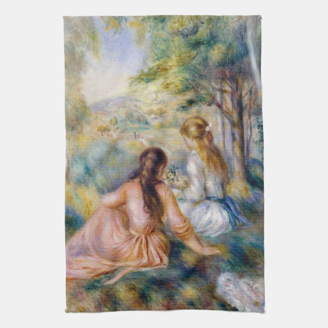Pierre-Auguste Renoir - I ängen Kökshandduk (Vertikal)