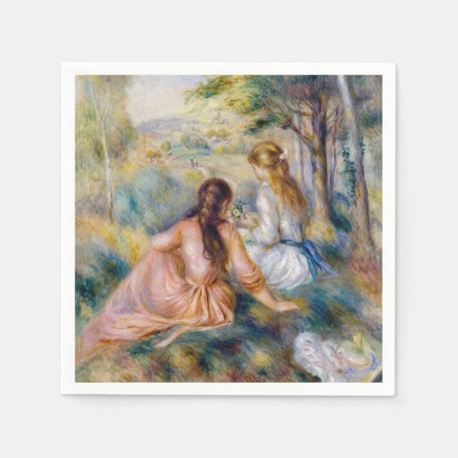 Pierre-Auguste Renoir - I ängen Pappersservett (Framsidan)