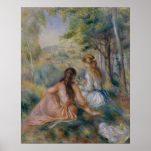 Pierre Auguste Renoir i ängen Poster