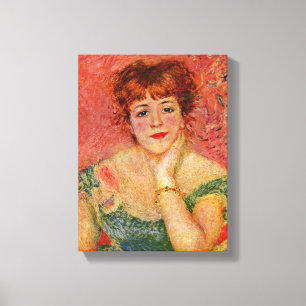 Pierre-Auguste Renoir - Jeanne Samary-porträtt Canvastryck