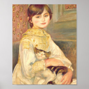 Pierre Auguste Renoir - Julie Manet med katt Poster