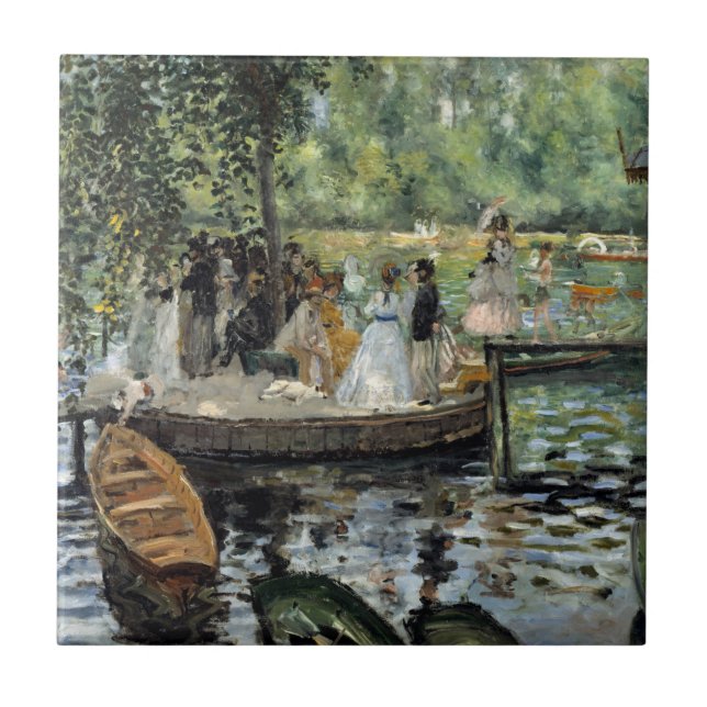 Pierre-Auguste Renoir - La Grenouillere Kakelplatta (Framsidan)