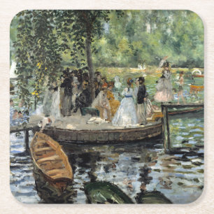 Pierre-Auguste Renoir - La Grenouillere Underlägg Papper Kvadrat