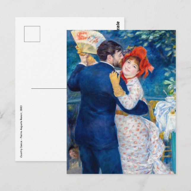 Pierre-Auguste Renoir - Land Dance Vykort (Fram/baksida)