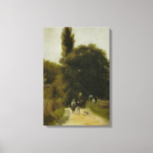 Pierre Auguste Renoir Ligcape med två Figurer Canvastryck