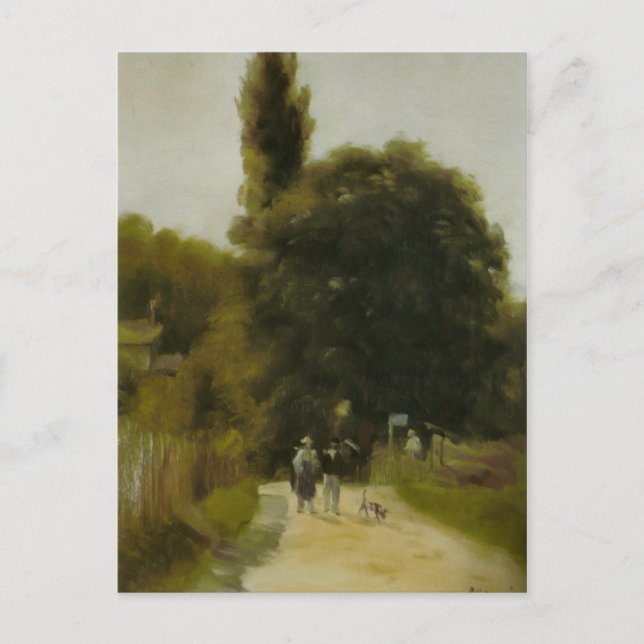 Pierre Auguste Renoir Ligcape med två Figurer Vykort (Framsida)