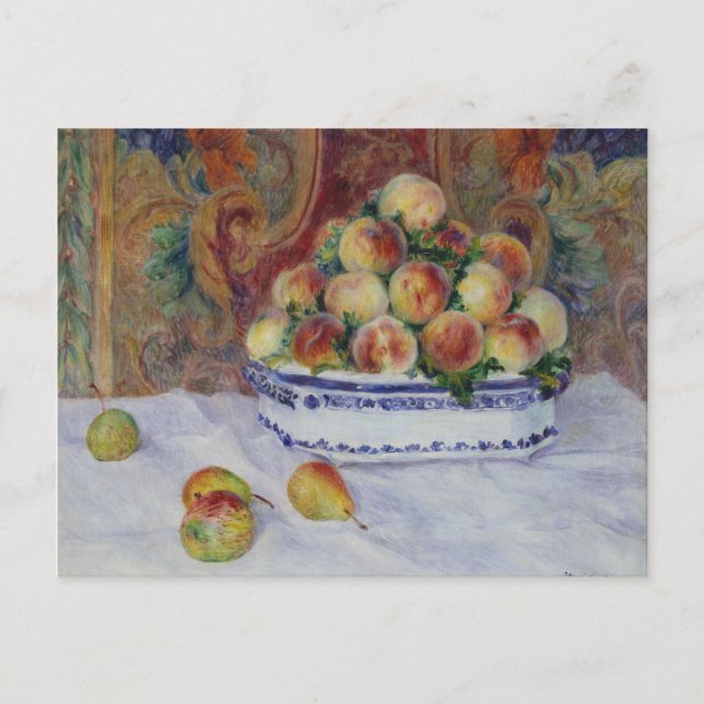 Pierre Auguste Renoir | Liv med persikor Vykort (Framsida)