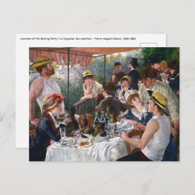 Pierre-Auguste Renoir - Lunchen för roddpartiet Vykort (Fram/baksida)