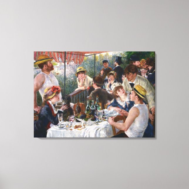 Pierre-Auguste Renoir - Luncheon of Boating Party Canvastryck (Framsida)