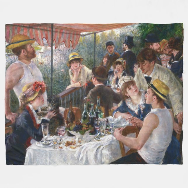 Pierre-Auguste Renoir - Luncheon of Boating Party Fleecefilt (Framsidan (Horisontell))