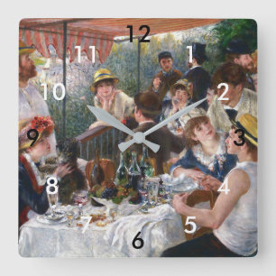 Pierre-Auguste Renoir - Luncheon of Boating Party Fyrkantig Klocka