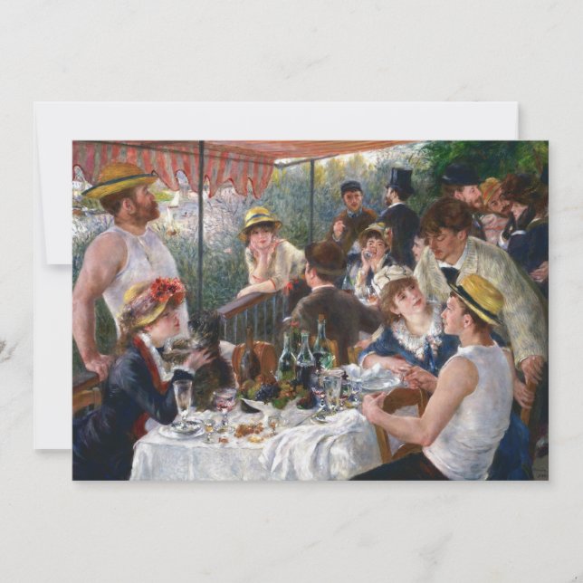 Pierre-Auguste Renoir - Luncheon of Boating Party Inbjudningar (Framsida)