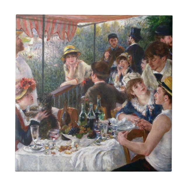 Pierre-Auguste Renoir - Luncheon of Boating Party Kakelplatta (Framsidan)