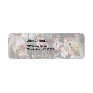 Pierre-Auguste Renoir - Luncheon of Boating Party Returadress Etikett