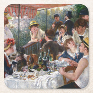 Pierre-Auguste Renoir - Luncheon of Boating Party Underlägg Papper Kvadrat