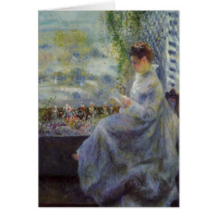 Pierre-Auguste Renoir- madamChocquet läsning Hälsningskort