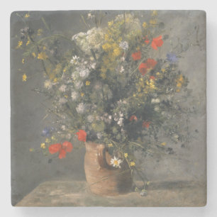 Pierre Auguste Renoir målning, blommor i en vas Stenunderlägg