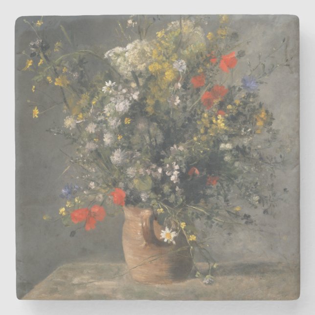 Pierre Auguste Renoir målning, blommor i en vas Stenunderlägg (Framsidan)