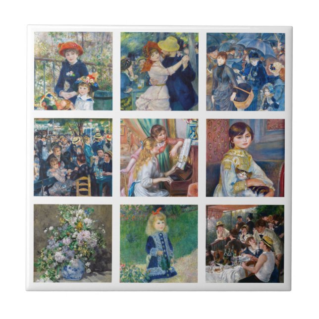 Pierre-Auguste Renoir - Masterbit Grid Collage Kakelplatta (Framsidan)