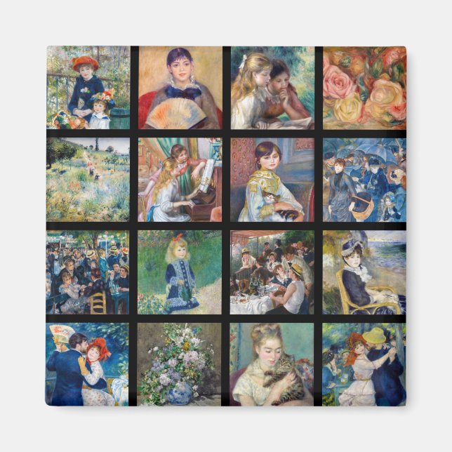 Pierre-Auguste Renoir - Masterbit Grid Collage Magnet (Framsidan)