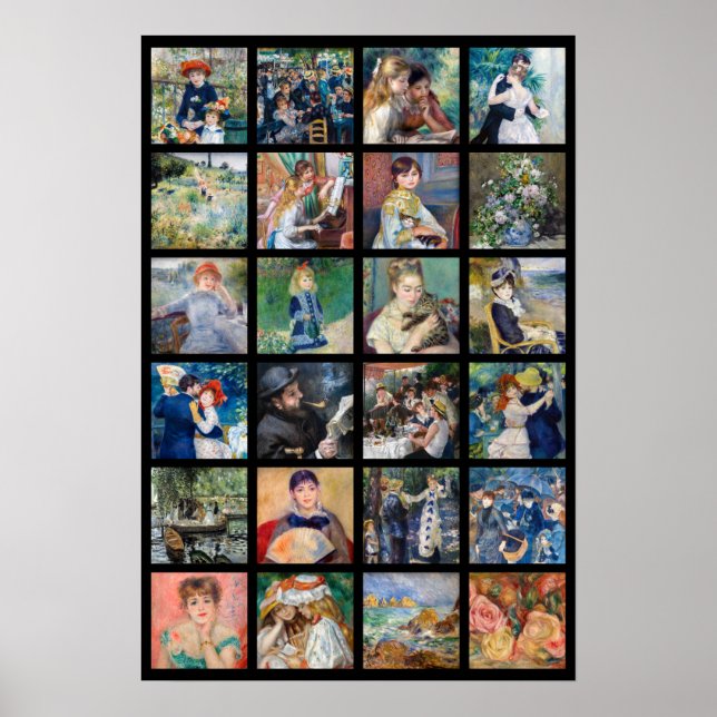 Pierre-Auguste Renoir - Masterbit Grid Collage Poster (Framsidan)