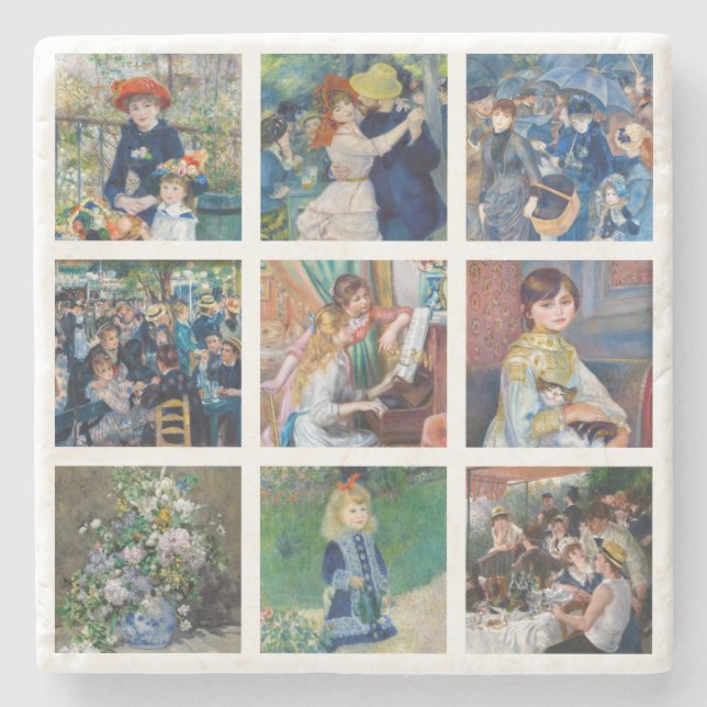 Pierre-Auguste Renoir - Masterbit Grid Collage Stenunderlägg (Framsidan)