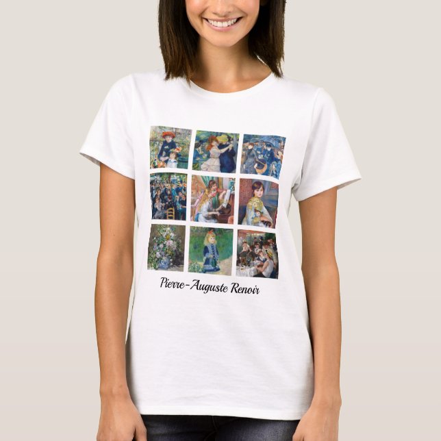 Pierre-Auguste Renoir - Masterbit Grid Collage T Shirt (Framsida)