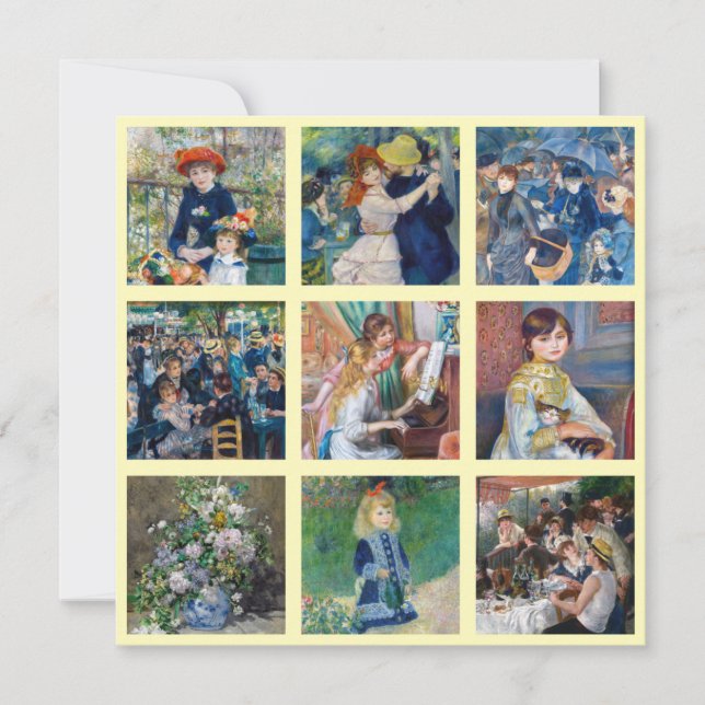 Pierre-Auguste Renoir - Masterbit Grid Collage Tack Kort (Framsida)