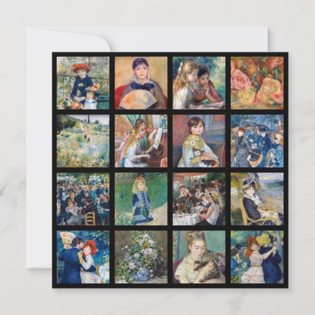Pierre-Auguste Renoir - Masterbit Grid Collage Tack Kort (Framsida)
