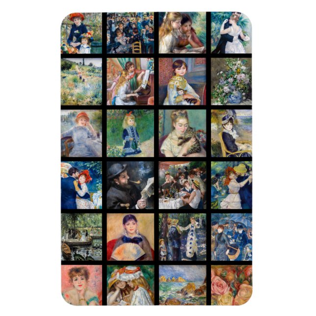 Pierre-Auguste Renoir - Masterbitar Collage Magnet (Vertikal)
