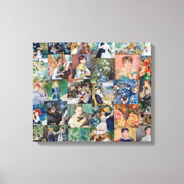 Pierre-Auguste Renoir - mästerverk Patchwork Canvastryck (Framsida)