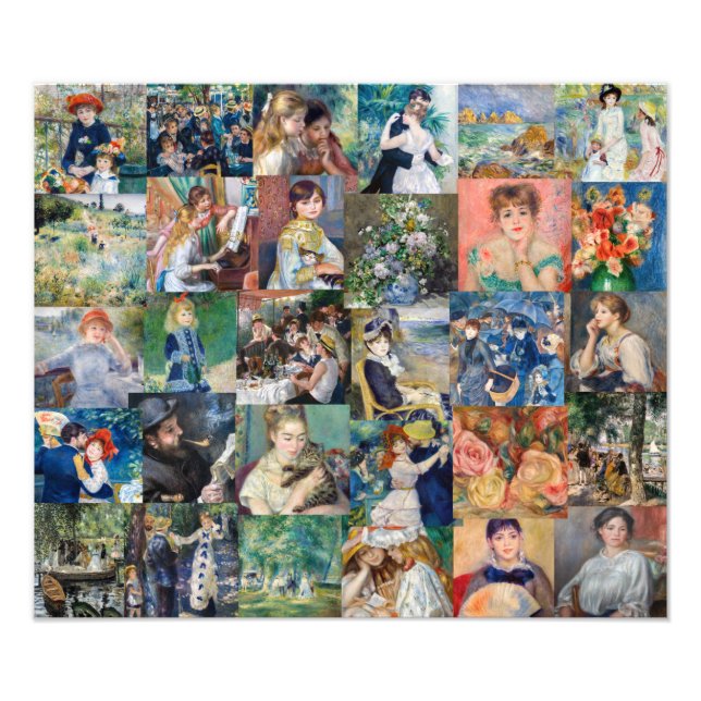 Pierre-Auguste Renoir - mästerverk Patchwork Fototryck (Framsidan)
